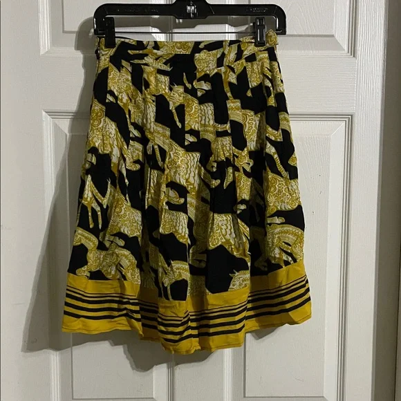 Anthropologie Maeve Jade horse novelty side zip skirt size 0 - Picture 4 of 7
